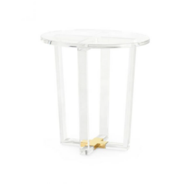 Acrylic & Brass Side Table