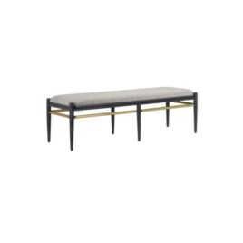 Visby Bench, Black with Gold Detail